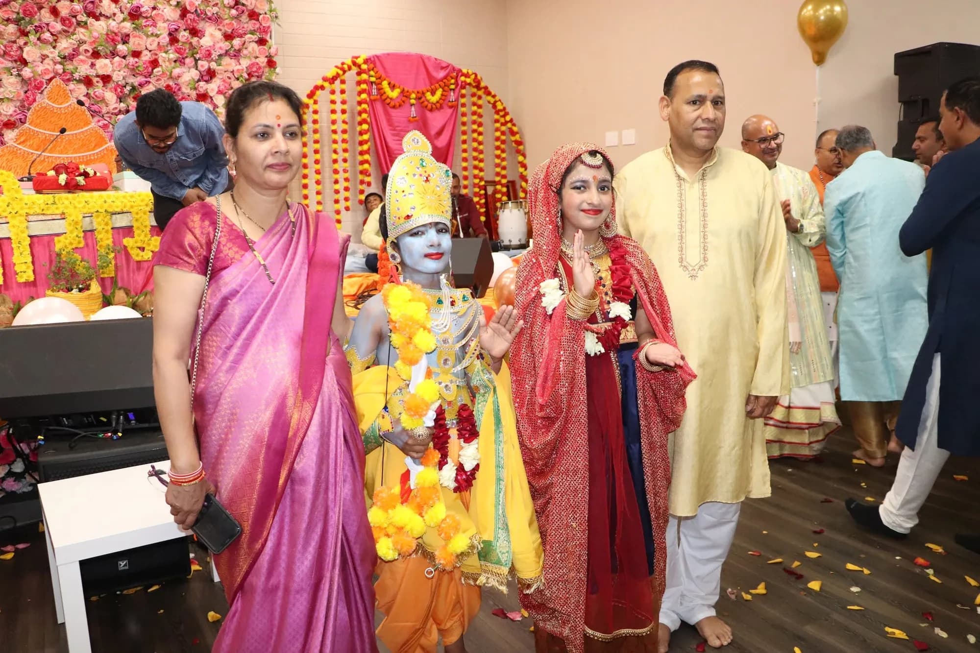 Performers as Shri Ram and Sita during the Ram Leela
